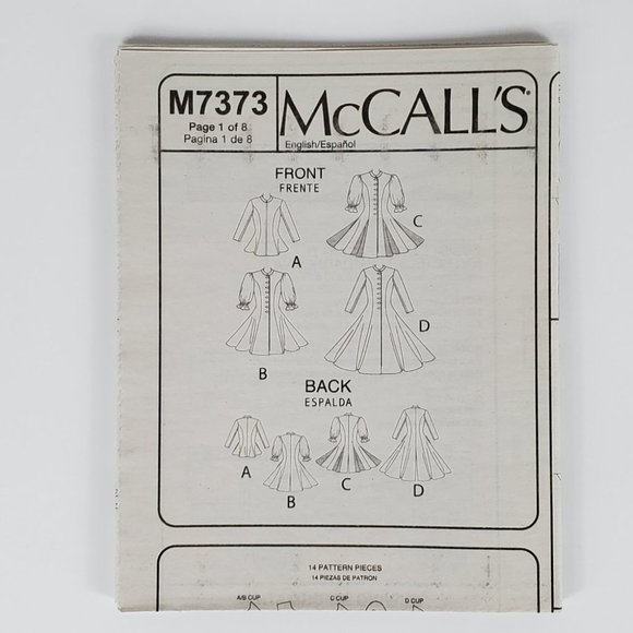 McCall's Misses Fit & Flare Costume Coats Sewing Pattern - Picture 9 of 11